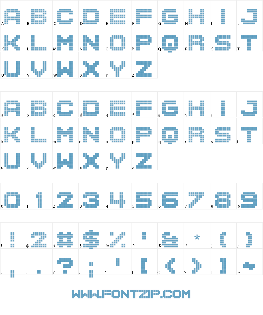 Block Stock Font Character